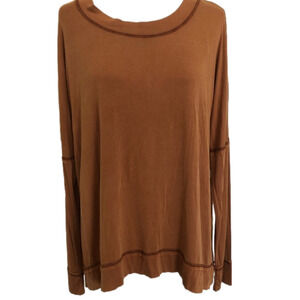 Wonderly Curvy Sheering Back Knit Long Sleeve